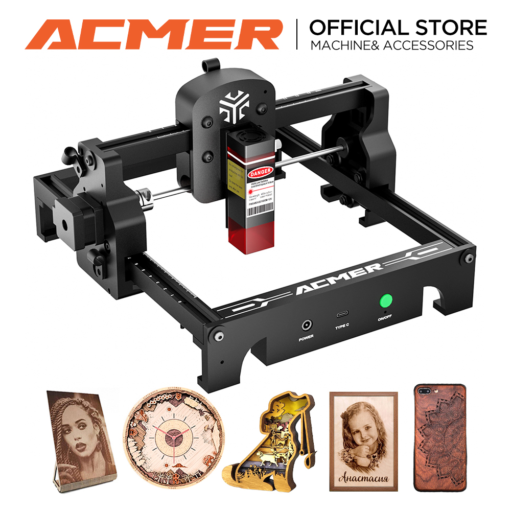 Industrial Acrylic Laser Cutter - ACMER S1 Laser-Graviergerät 6W/3,5W/2,5W Mini Tragbarer