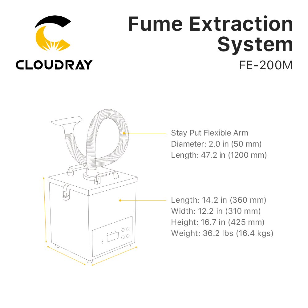 Cloudray Rauchabsaugsystem FE- – Laser Marking Machine Bewertung und Preis